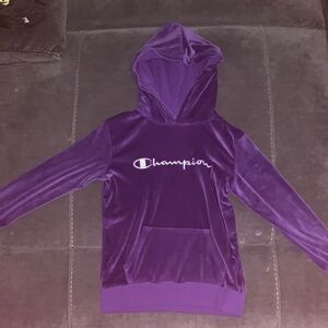 Champion Rich Purple Velour Hoodie